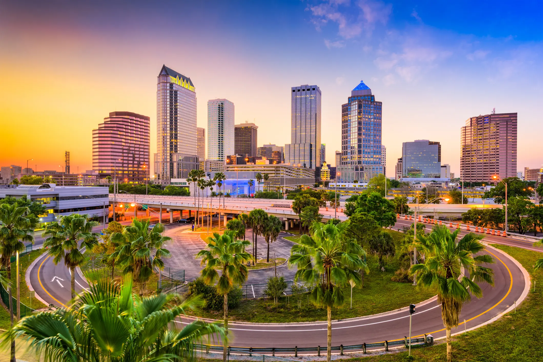 City Scape scene of Greater Tampa Bay Area